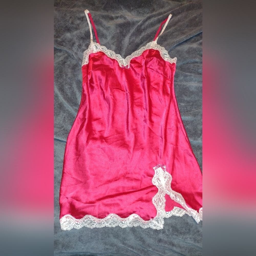 Pink Vintage Victoria's Secret Slip Dress (size Small)